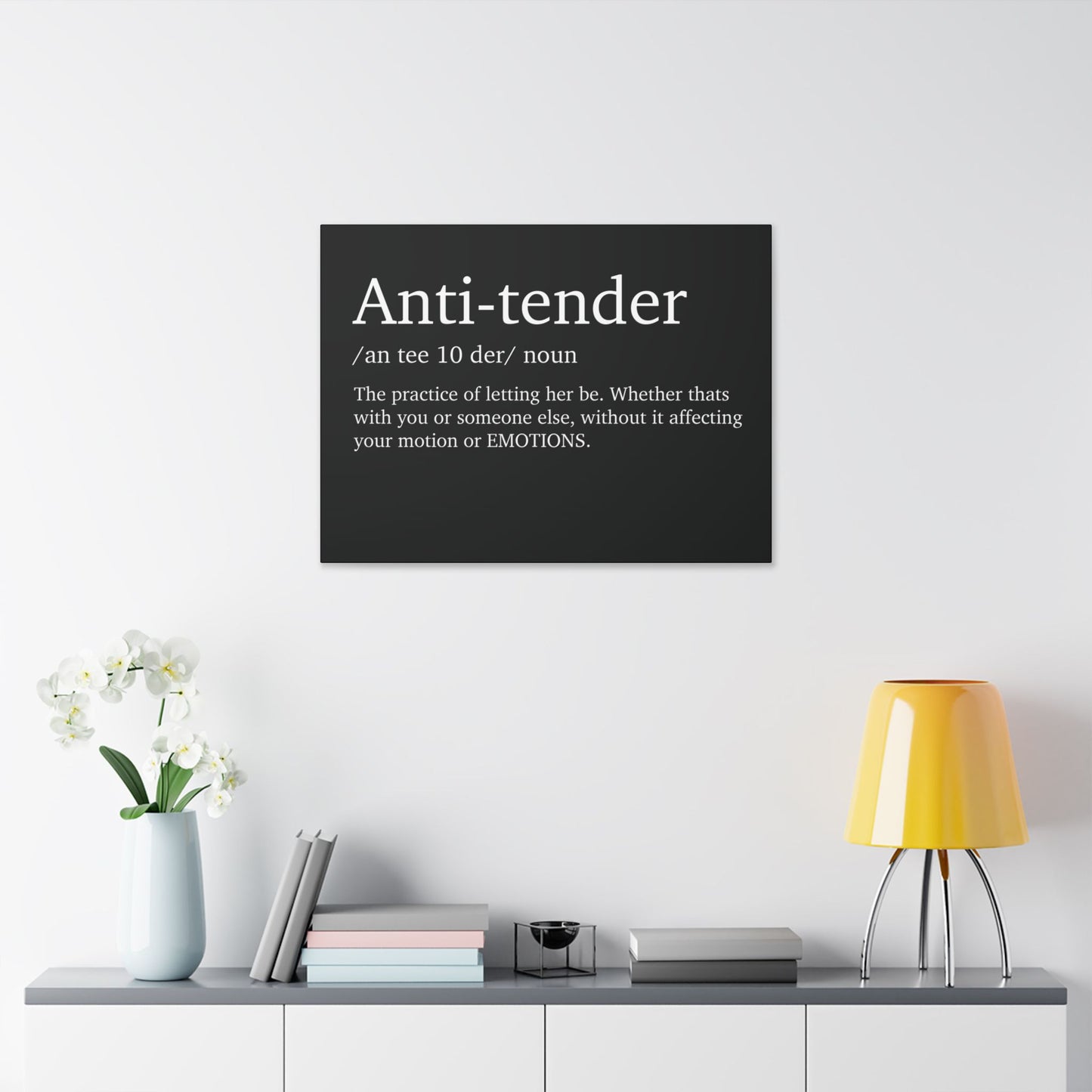 Anti- Tender Definition Canvas